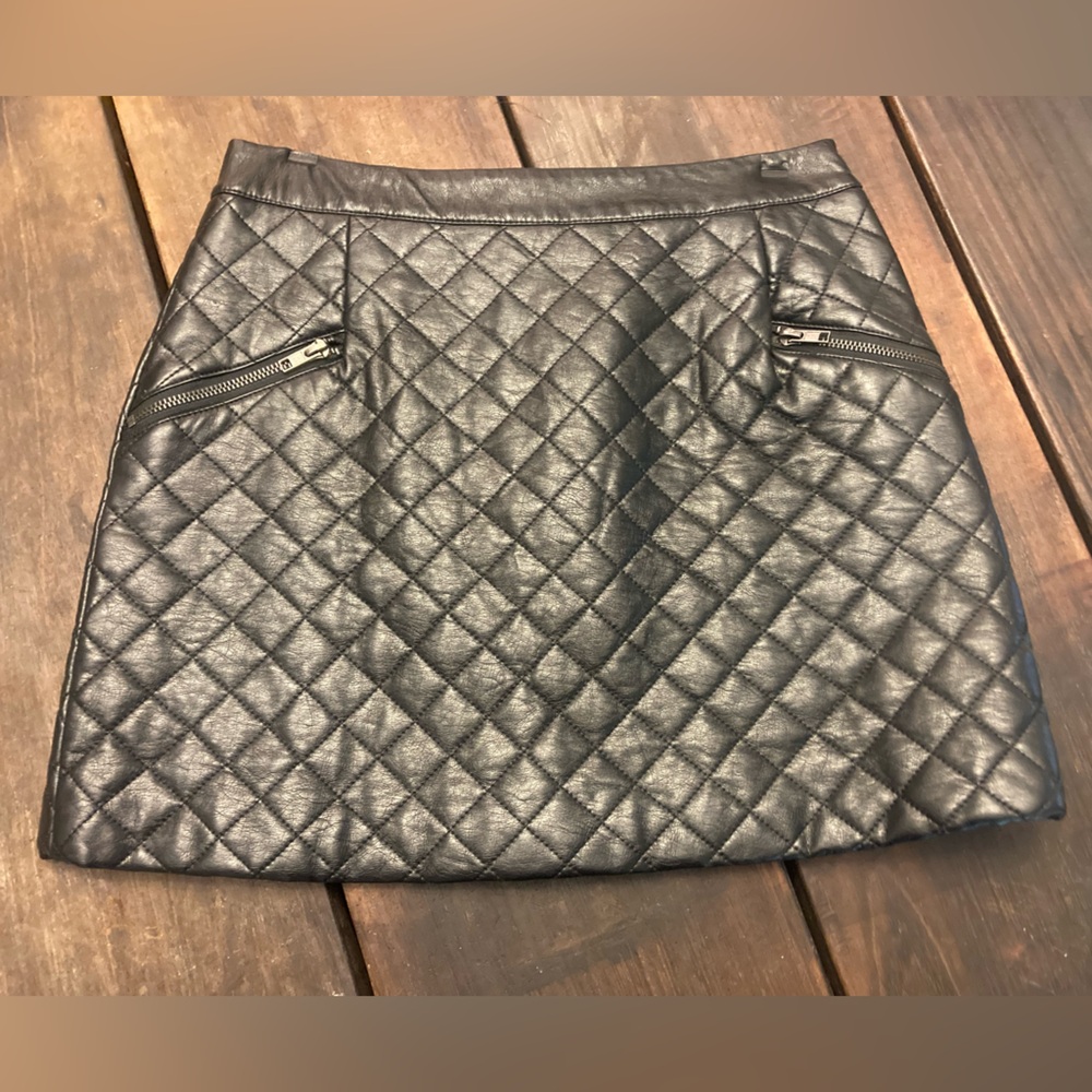 TopShop Artificial Leather Mini Skirt